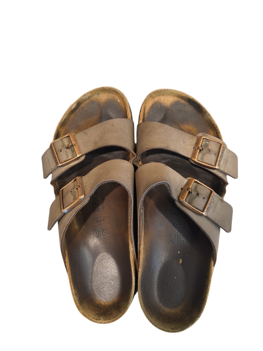 Birkenstock Arizona Taupe Brown 2-Strap Sandals Women’s 11 Men’s 9